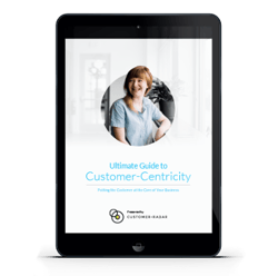 eBook on tablet: Ultimate Guide to Customer-Centricity